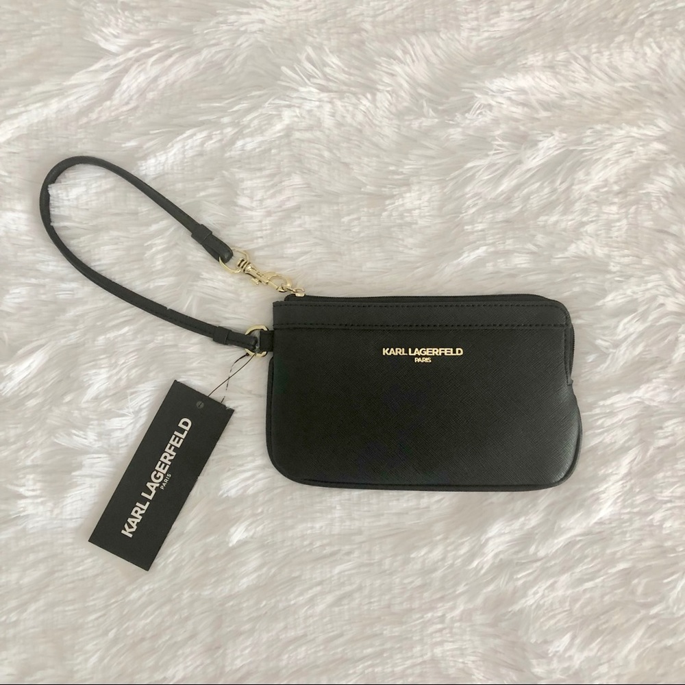 Karl Lagerfeld Black Wristlet Wallet